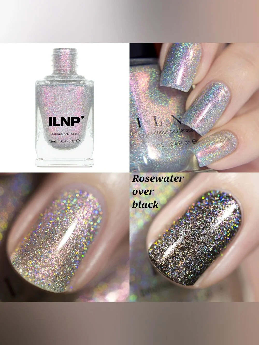 ILNP ✨️ Rosewater 🌈 Color Kissed Ultra Holo Polish